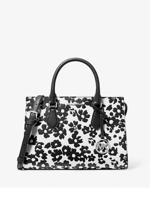 MICHAEL KORS Sheila Medium Sequined Floral Print Satchel