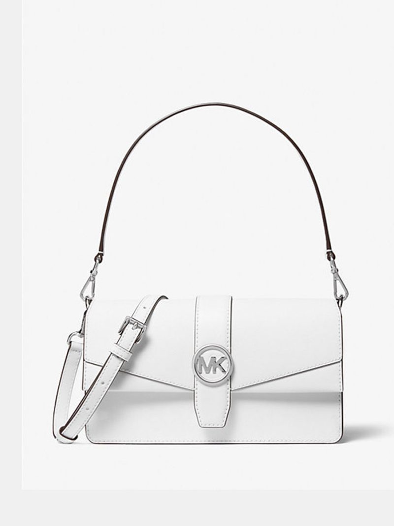 MICHAEL KORS Greenwich Medium Saffiano Leather Convertible Shoulder Bag