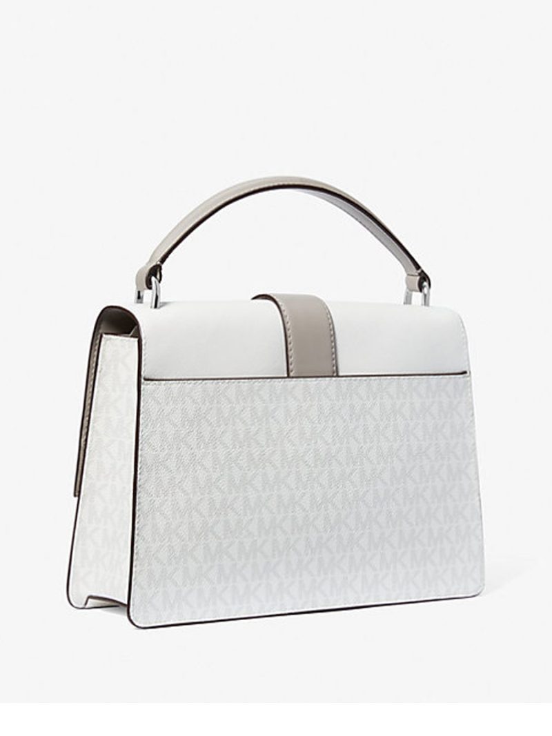 MICHAEL Michael Kors Greenwich Medium Color-Block and Signature Logo Satchel - Image 3