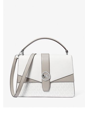 MICHAEL Michael Kors Greenwich Medium Color-Block and Signature Logo Satchel