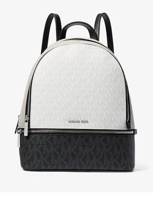 MICHAEL Michael Kors Rhea Medium Color-Block Signature Logo Backpack