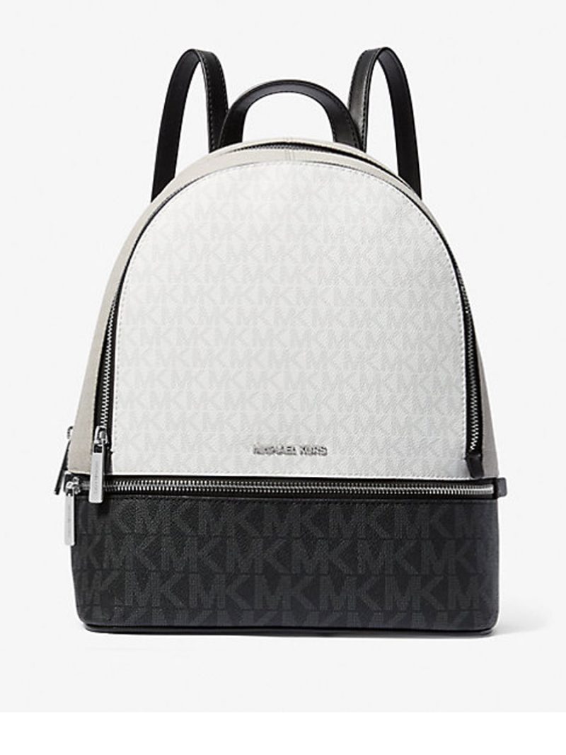 MICHAEL Michael Kors Rhea Medium Color-Block Signature Logo Backpack