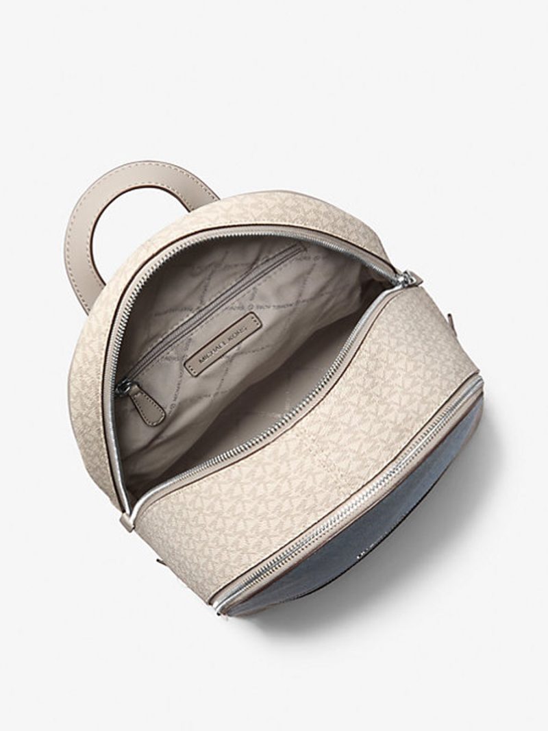 MICHAEL Michael Kors Rhea Medium Color-Block Signature Logo Backpack - Image 2