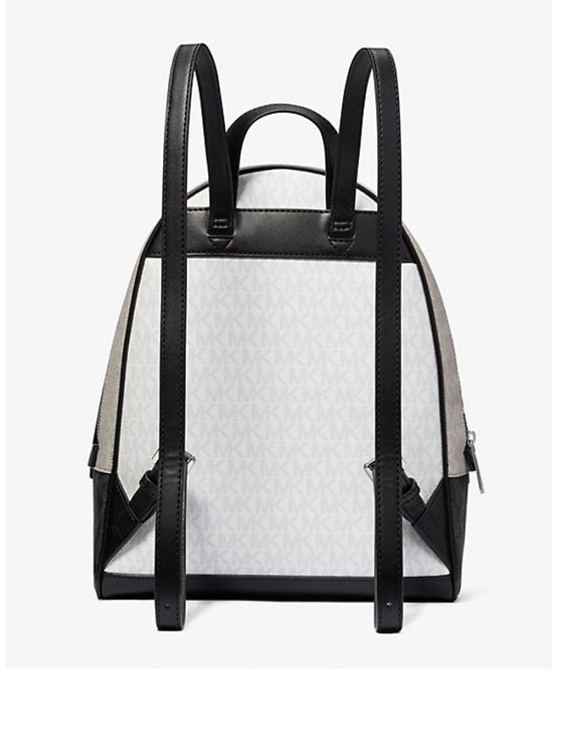 MICHAEL Michael Kors Rhea Medium Color-Block Signature Logo Backpack - Image 3