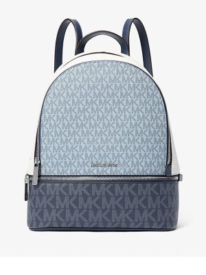 MICHAEL Michael Kors Rhea Medium Color-Block Signature Logo Backpack