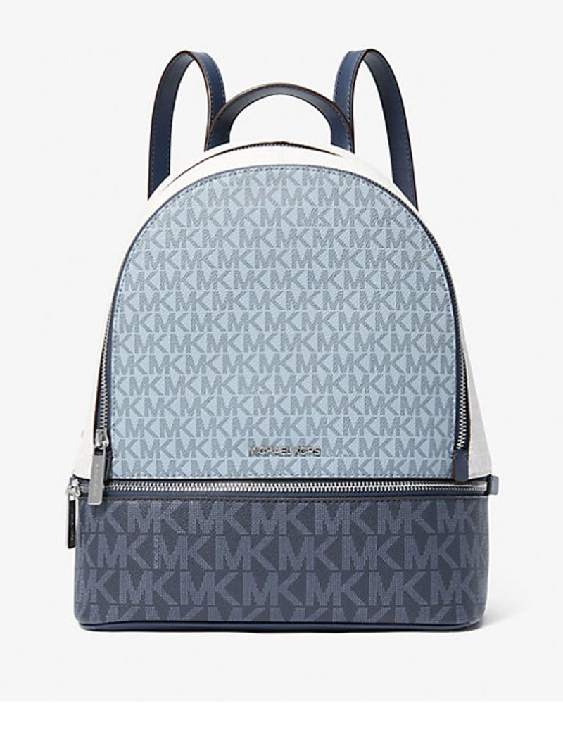 MICHAEL Michael Kors Rhea Medium Color-Block Signature Logo Backpack