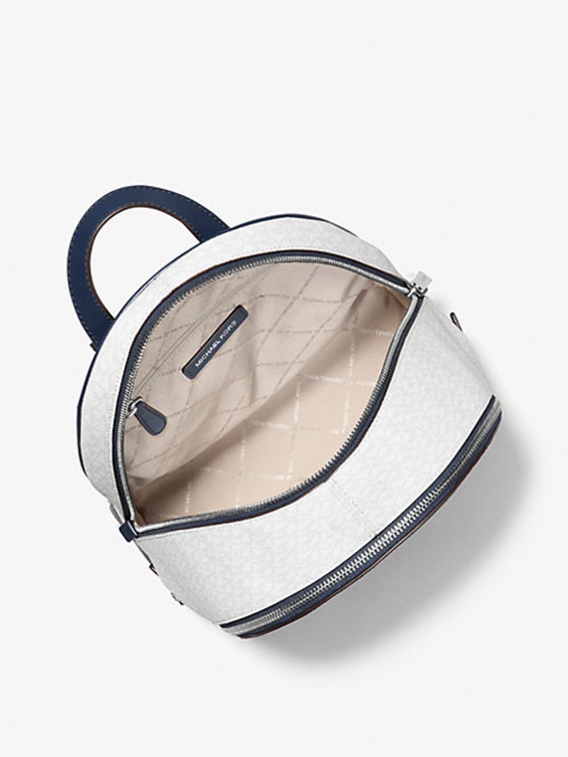 MICHAEL Michael Kors Rhea Medium Color-Block Signature Logo Backpack - Image 2
