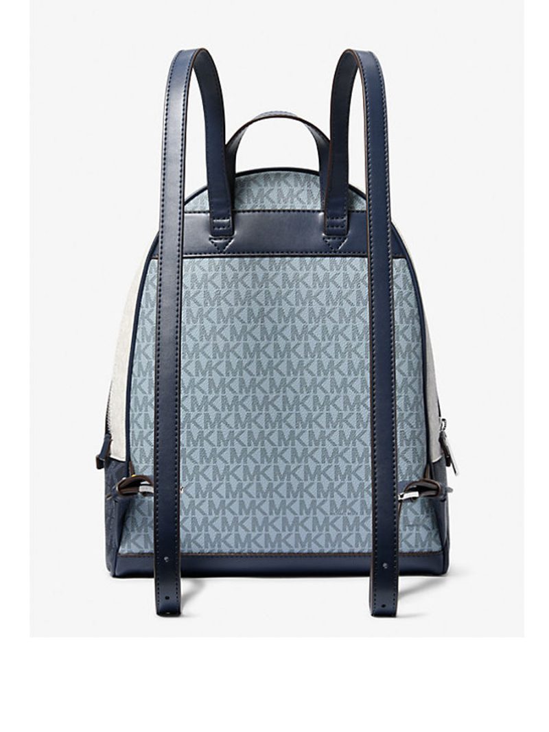 MICHAEL Michael Kors Rhea Medium Color-Block Signature Logo Backpack - Image 3
