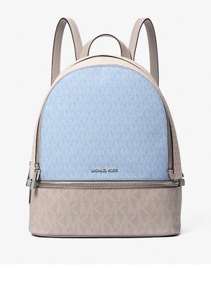 MICHAEL Michael Kors Rhea Medium Color-Block Signature Logo Backpack
