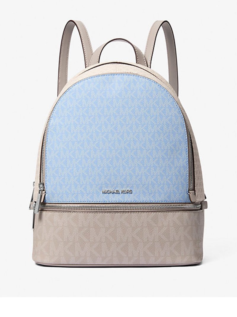 MICHAEL Michael Kors Rhea Medium Color-Block Signature Logo Backpack