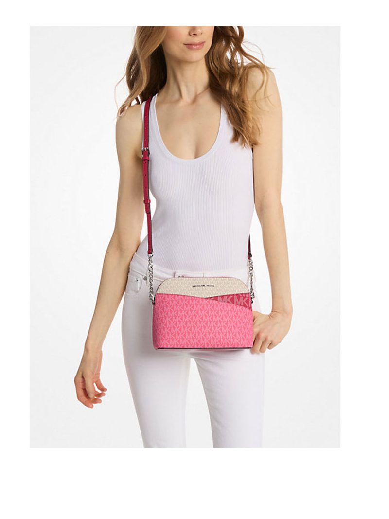 MICHAEL Michael Kors Jet Set Travel Color-Block Signature Logo Crossbody Bag - Image 3