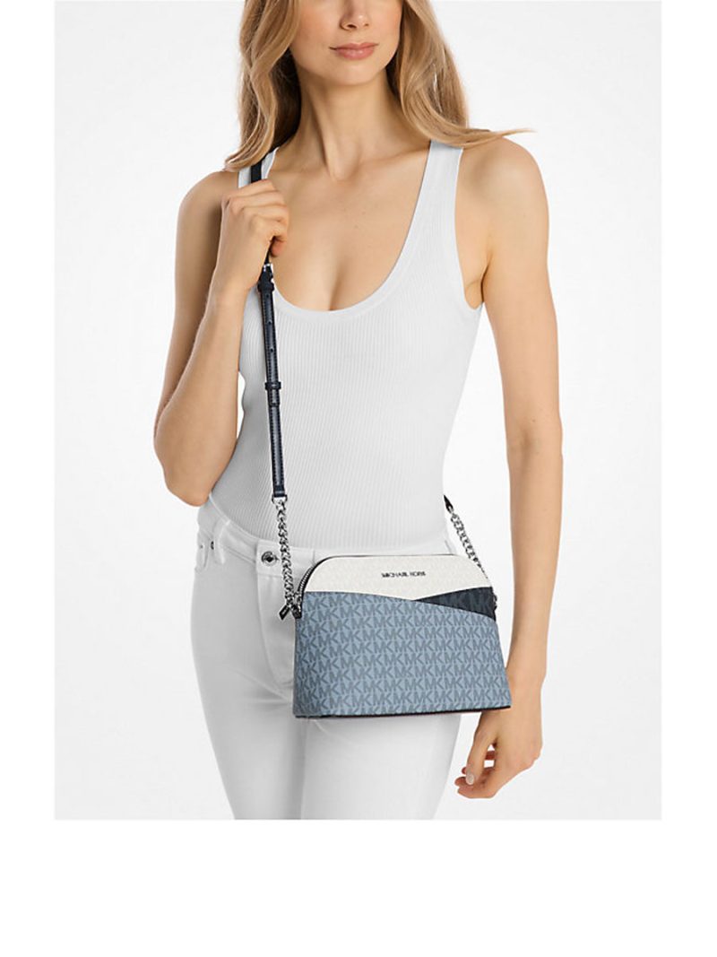 MICHAEL Michael Kors Jet Set Travel Color-Block Signature Logo Crossbody Bag - Image 3