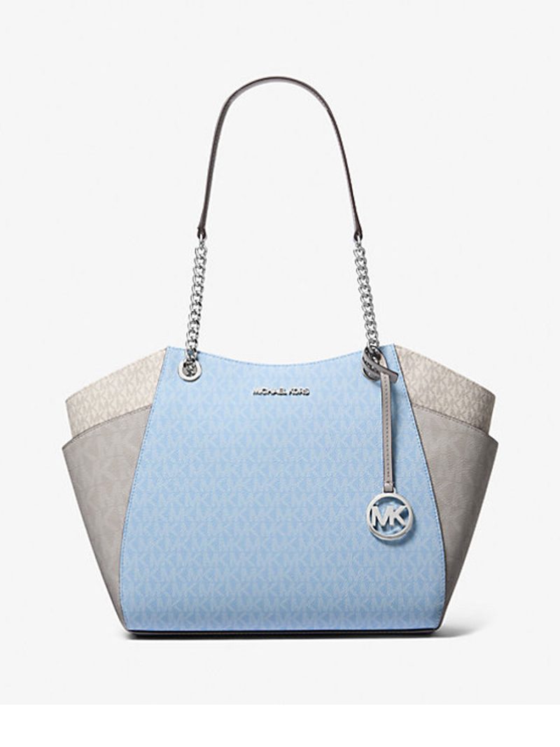 MICHAEL Michael Kors Jet Set Large Color-Block Signature Logo Shoulder Bag