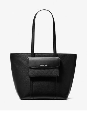 MICHAEL KORS Jet Set Large 2-in-1 Pebbled Leather Tote Bag