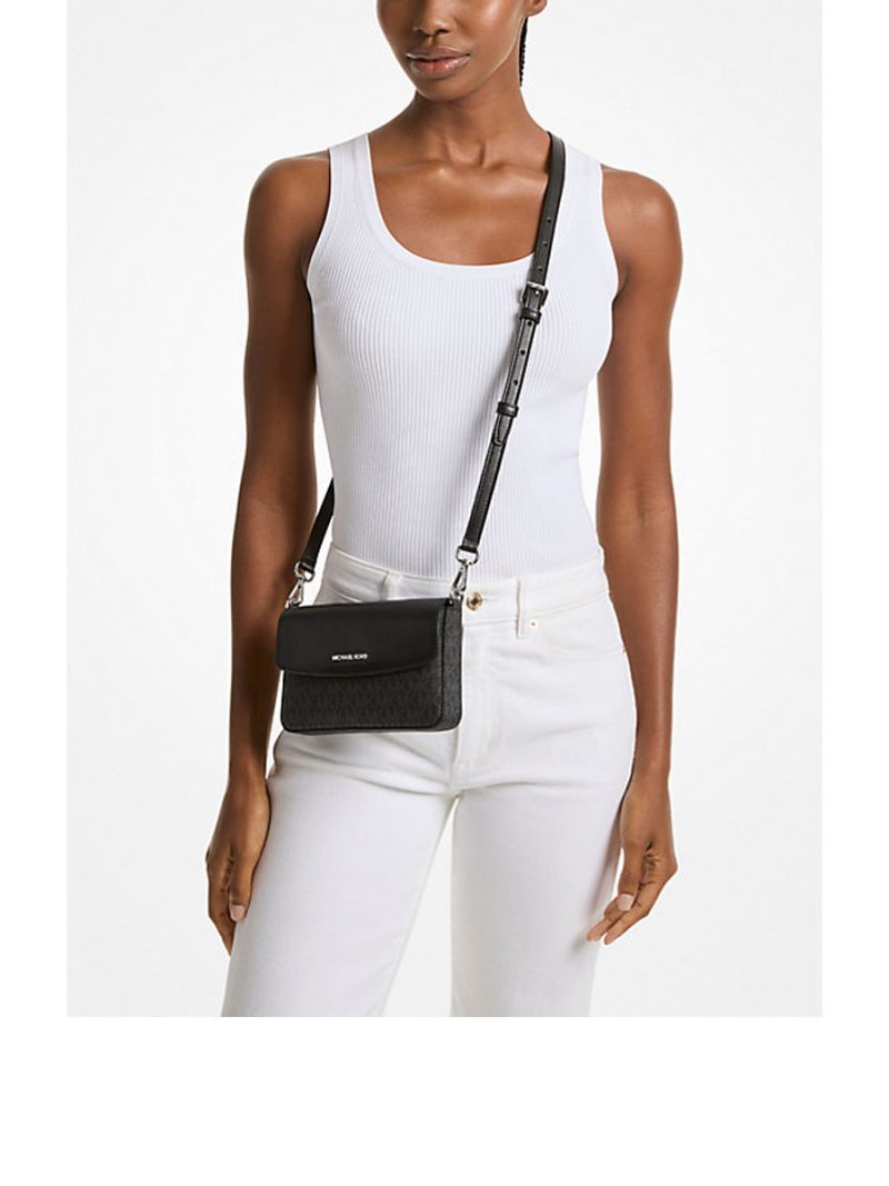 MICHAEL KORS Jet Set Large 2-in-1 Pebbled Leather Tote Bag - Image 5