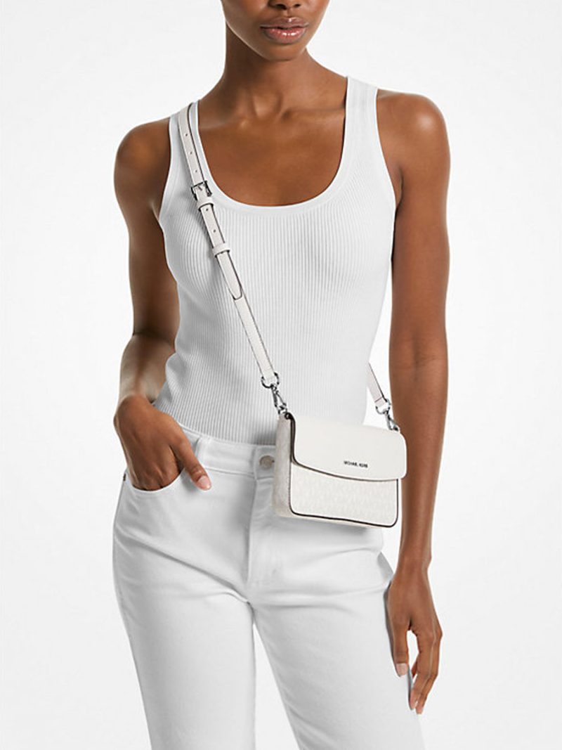 MICHAEL KORS Jet Set Large 2-in-1 Pebbled Leather Tote Bag - Image 5