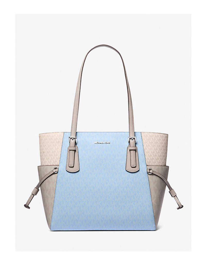 MICHAEL Michael Kors Voyager Large Color-Block Signature Logo Tote Bag