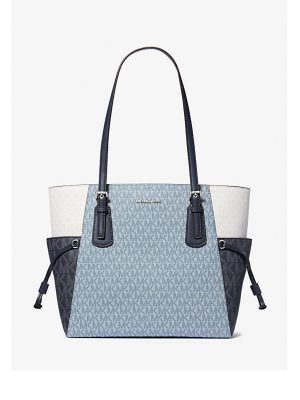 MICHAEL Michael Kors Voyager Large Color-Block Signature Logo Tote Bag