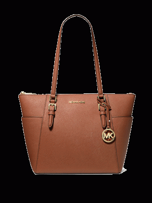 MICHAEL Michael Kors Charlotte Large Saffiano Leather Top-Zip Tote Bag