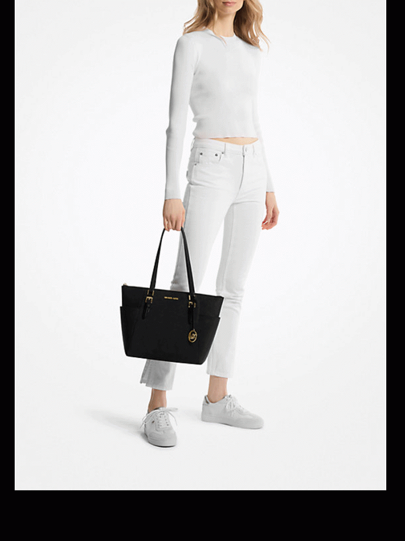 MICHAEL Michael Kors Charlotte Large Saffiano Leather Top-Zip Tote Bag - Image 3