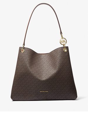 MICHAEL Michael Kors Christina Large Signature Logo Shoulder Bag