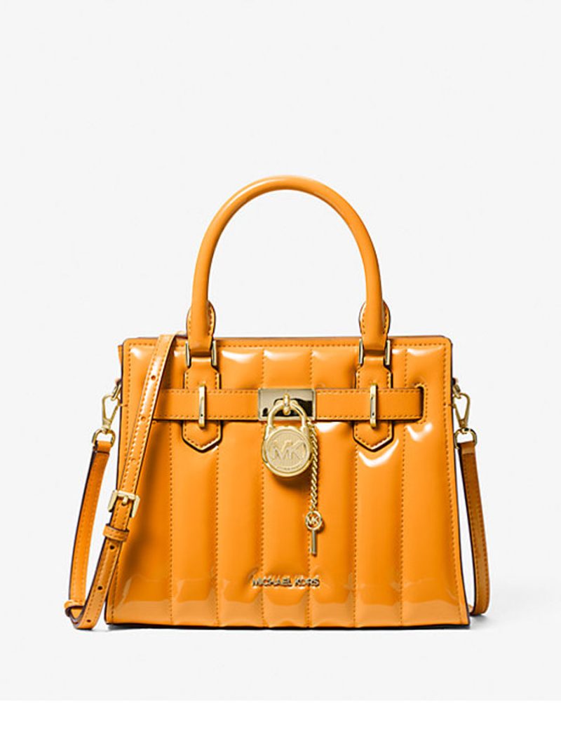 MICHAEL KORS Hamilton Small Patent Satchel