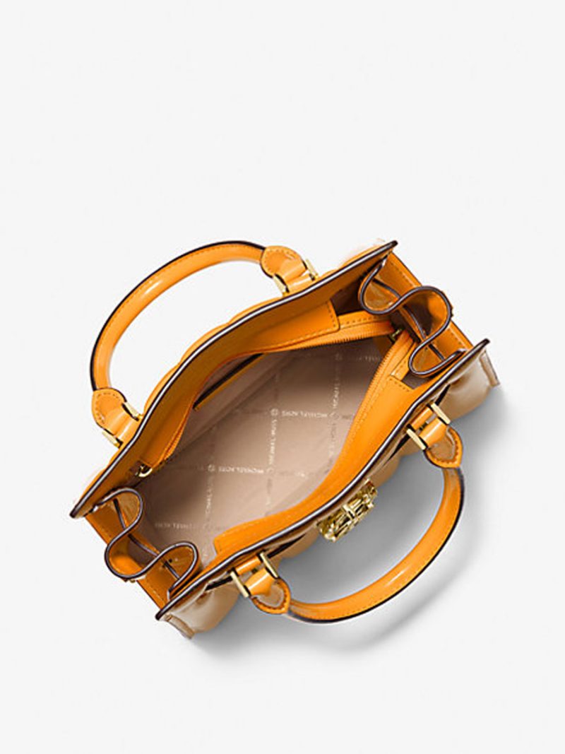 MICHAEL KORS Hamilton Small Patent Satchel - Image 2