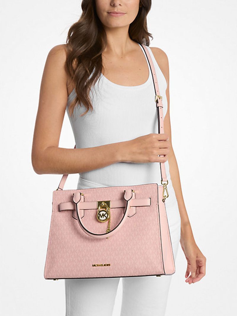 MICHAEL KORS Hamilton Medium Signature Logo Satchel - Image 3