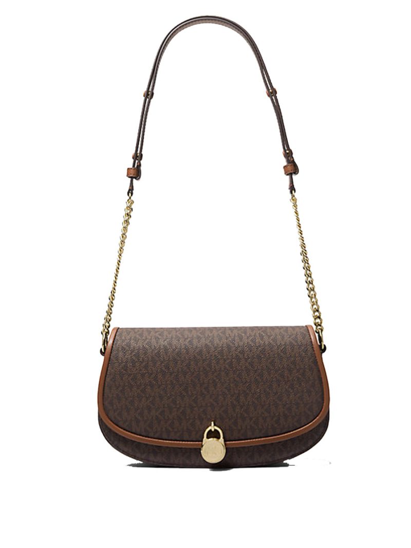 MICHAEL Michael Kors Mila Medium Signature Logo Messenger Bag