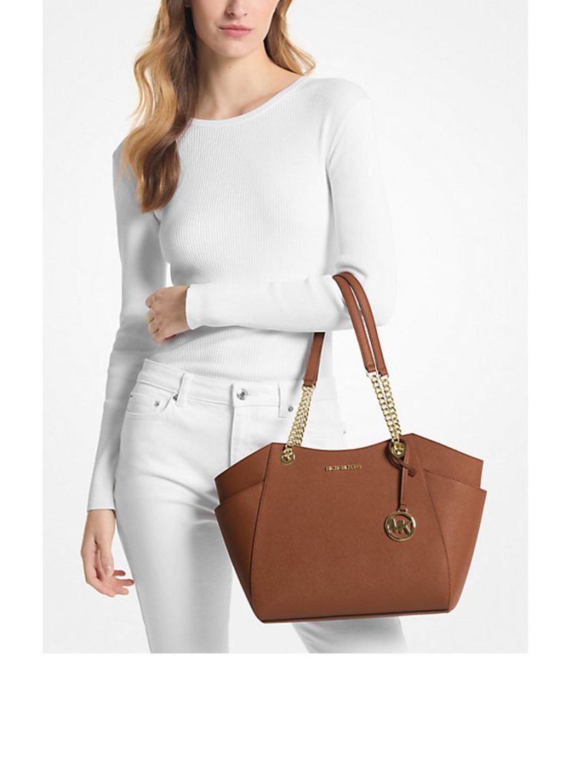 MICHAEL Michael Kors Jet Set Large Saffiano Leather Shoulder Bag - Image 3
