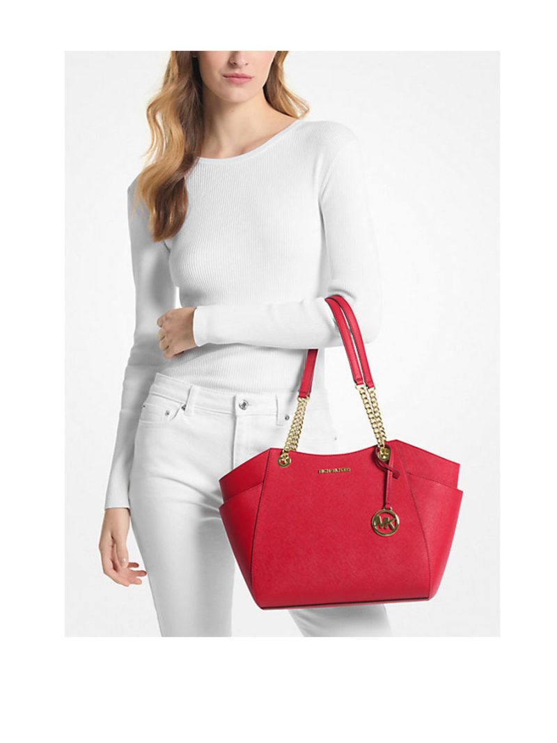 MICHAEL Michael Kors Jet Set Large Saffiano Leather Shoulder Bag - Image 3