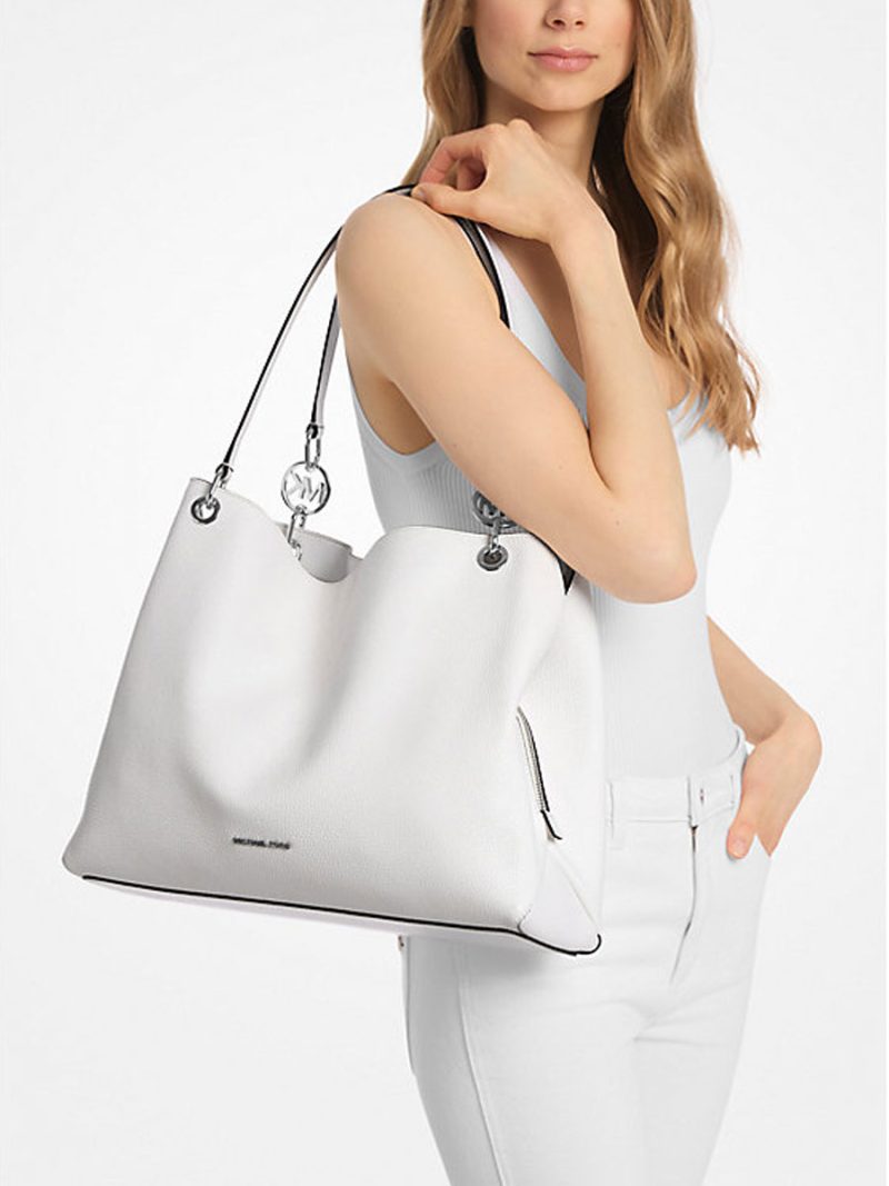 MICHAEL KORS Christina Large Pebbled Leather Shoulder Bag - Image 3