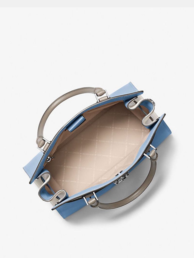 MICHAEL KORS Hamilton Medium Color-Block Leather Satchel - Image 2