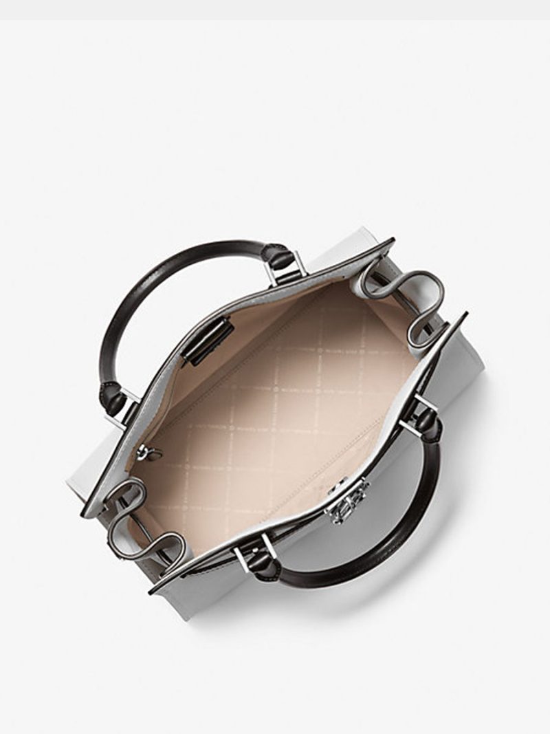 MICHAEL KORS Hamilton Medium Color-Block Leather Satchel - Image 2