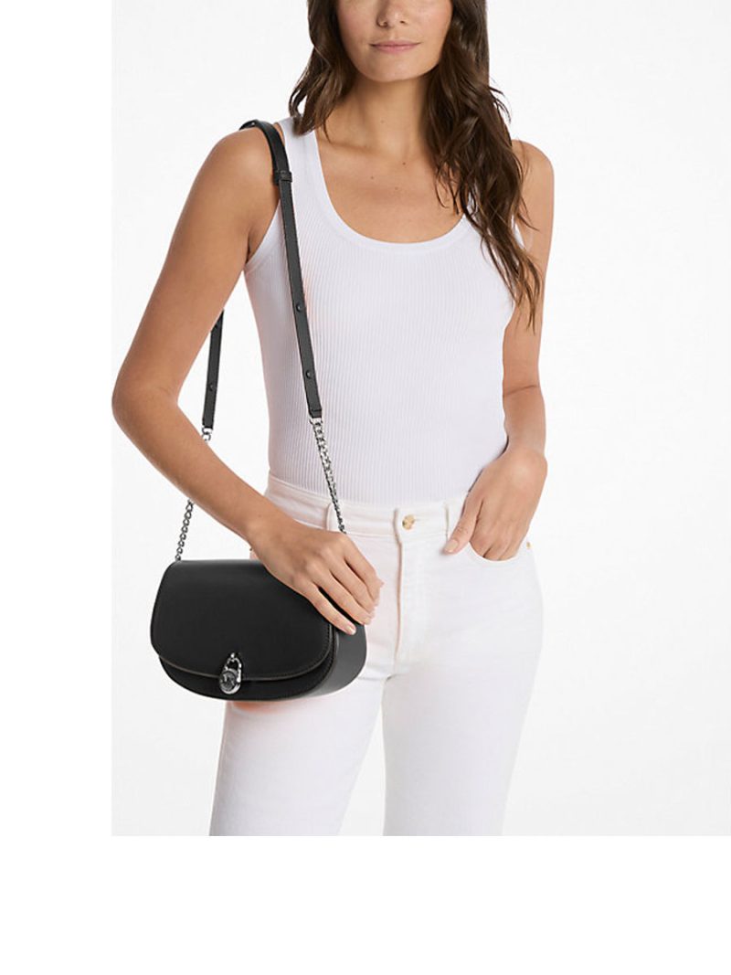 MICHAEL Michael Kors Mila Medium Leather Messenger Bag - Image 3