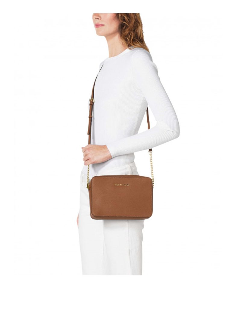 MICHAEL Michael Kors Jet Set Large Saffiano Leather Crossbody Bag - Image 4