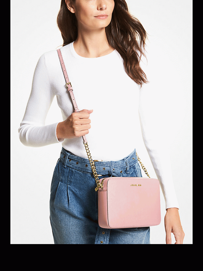 MICHAEL Michael Kors Jet Set Large Saffiano Leather Crossbody Bag - Image 3