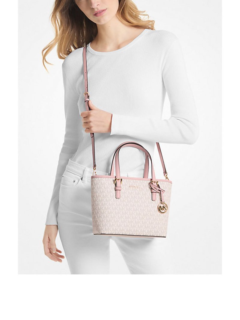 MICHAEL Michael Kors Jet Set Travel Extra Small Logo Top Zip Tote Bag - Image 4