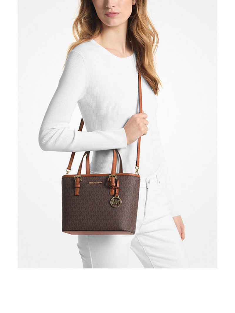 MICHAEL Michael Kors Jet Set Travel Extra Small Logo Top Zip Tote Bag - Image 4