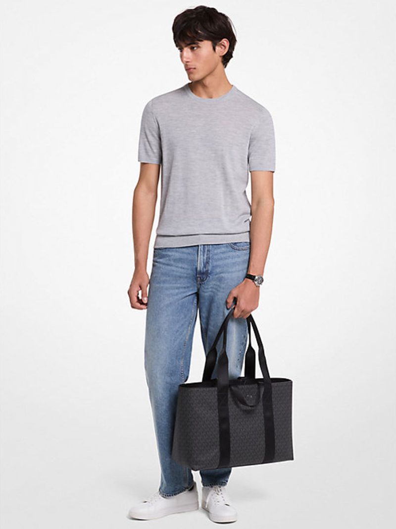 MICHAEL Michael Kors Cooper Signature Logo Tote Bag - Image 3