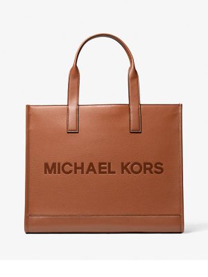 MICHAEL Michael Kors Cooper Logo Embossed Pebbled Leather Tote Bag