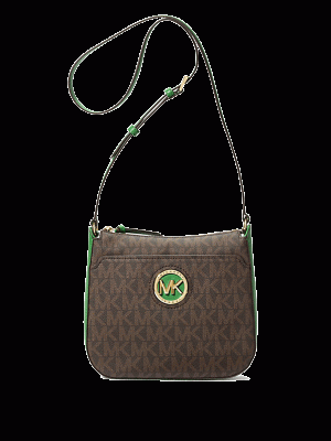 MICHAEL Michael Kors Samira Large Signature Logo Messenger Bag