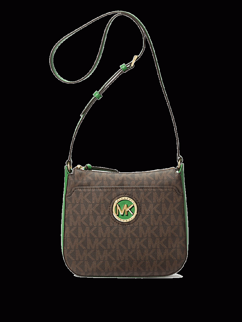 MICHAEL Michael Kors Samira Large Signature Logo Messenger Bag