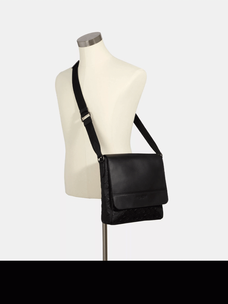 COACH Houston Map Bag In Signature Leather (AS IS) - Image 3