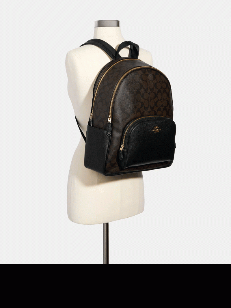 COACH Large Court Backpack In Signature Canvas - Image 5
