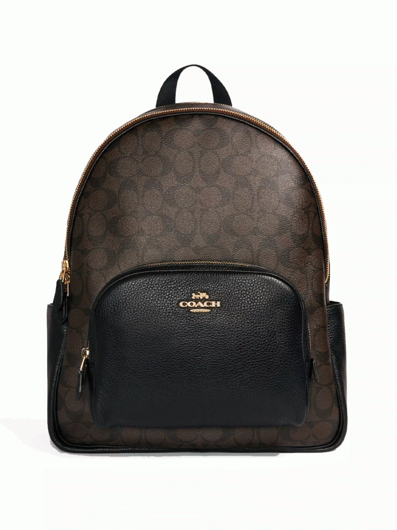 COACH Large Court Backpack In Signature Canvas