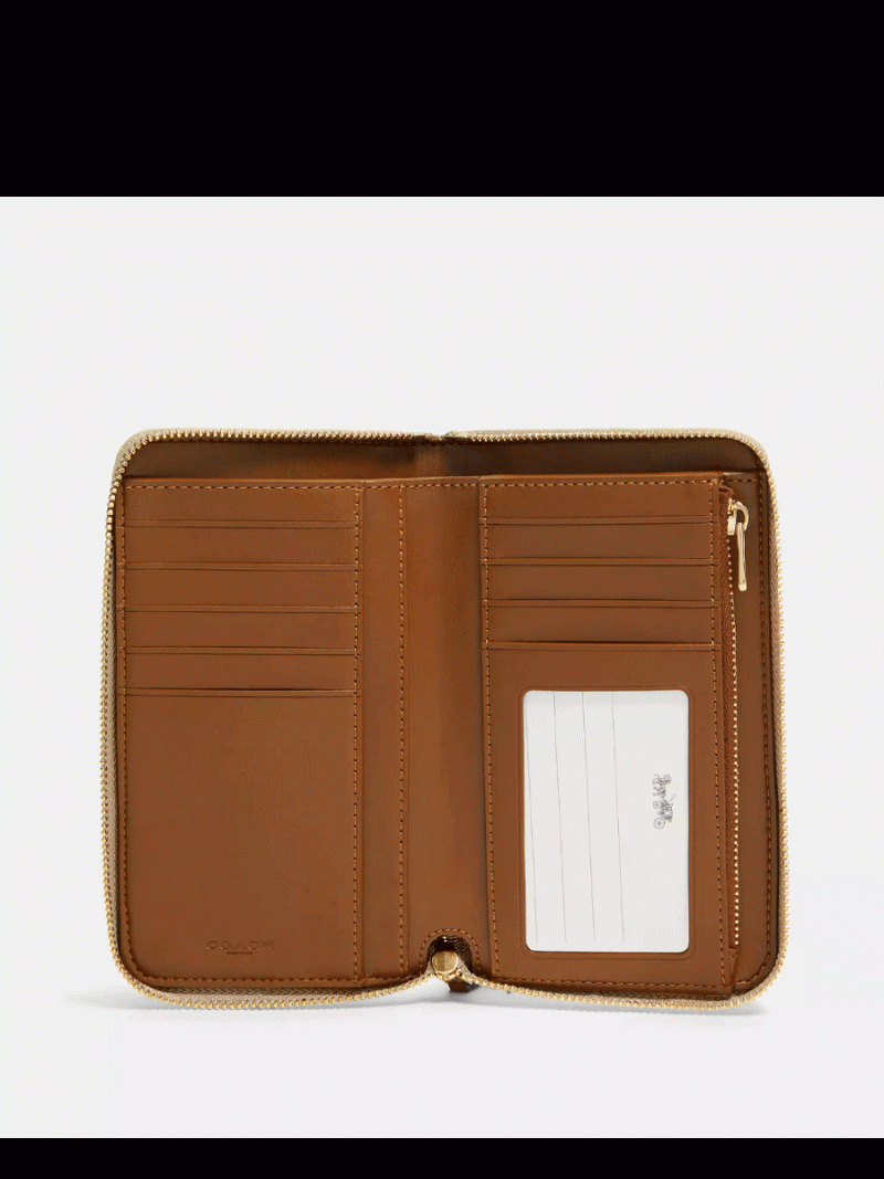 COACH Medium Zip Around Wallet in Signature Canvas (AS IS) - Image 2