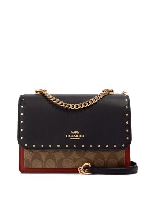 COACH Klare Crossbody In Signature Canvas With Rivets (AS IS)