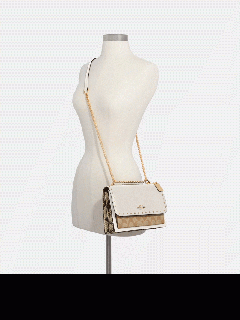 COACH Klare Crossbody In Signature Canvas With Rivets (AS IS) - Image 4