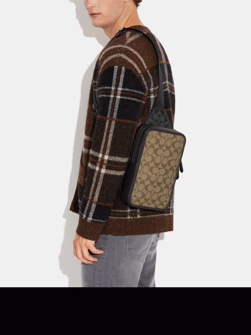 COACH Sullivan Pack In Blocked Signature Canvas - Image 4